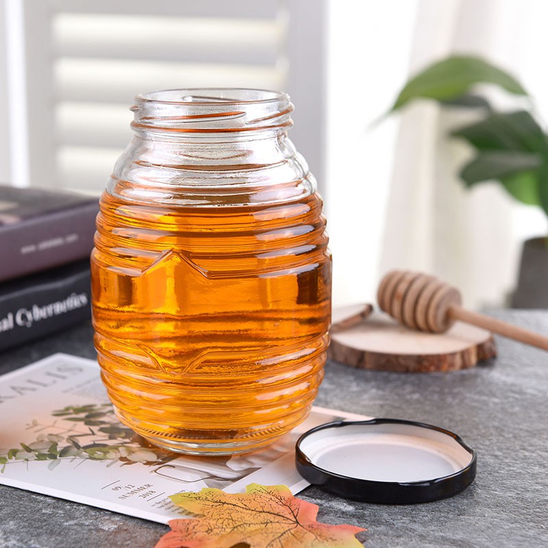 glass honey jar glass honey jar